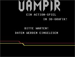 Title screen of Vampir on the Commodore 64.