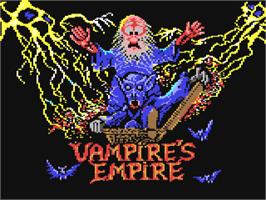 Title screen of Vampire's Empire on the Commodore 64.