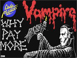 Title screen of Vampire on the Commodore 64.