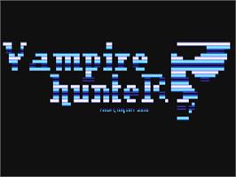 Title screen of Vampire Hunter on the Commodore 64.