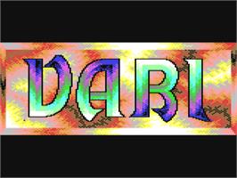 Title screen of Vari on the Commodore 64.