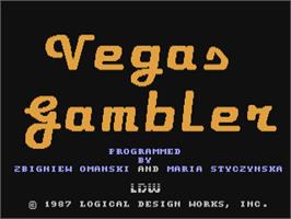 Title screen of Vegas Gambler on the Commodore 64.