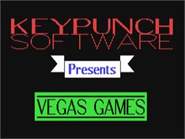 Title screen of Vegas Games on the Commodore 64.