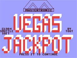 Title screen of Vegas Jackpot on the Commodore 64.