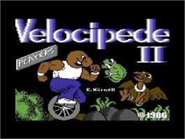 Title screen of Velocipede 2 on the Commodore 64.