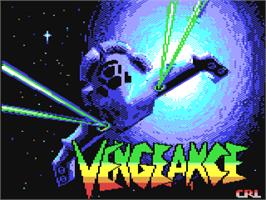 Title screen of Vengeance on the Commodore 64.