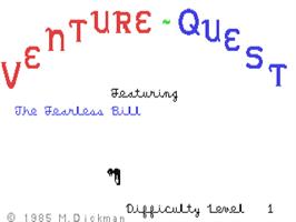 Title screen of Venture-quest on the Commodore 64.