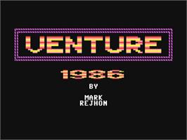 Title screen of Venture (Mark D. Rejhon) on the Commodore 64.