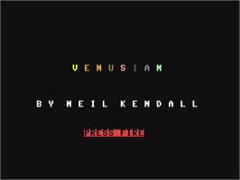 Title screen of Venusian on the Commodore 64.