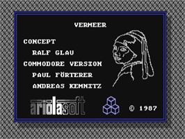 Title screen of Vermeer on the Commodore 64.