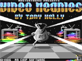 Title screen of Video Meanies (1995) on the Commodore 64.