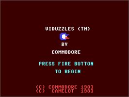 Title screen of Viduzzles on the Commodore 64.