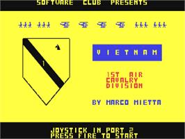 Title screen of Vietnam 3275 on the Commodore 64.