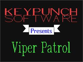 Title screen of Viper Patrol on the Commodore 64.