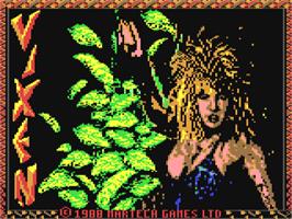 Title screen of Vixen on the Commodore 64.