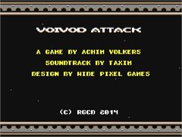 Title screen of Voivod Attack on the Commodore 64.