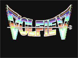 Title screen of Volfied on the Commodore 64.