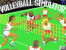 Title screen of Volleyball Simulator on the Commodore 64.