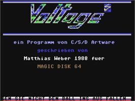 Title screen of Voltage on the Commodore 64.