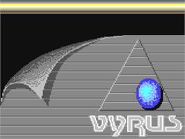 Title screen of Vyrus on the Commodore 64.