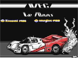 Title screen of WEC Le Mans on the Commodore 64.