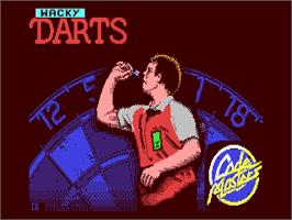 Title screen of Wacky Darts on the Commodore 64.