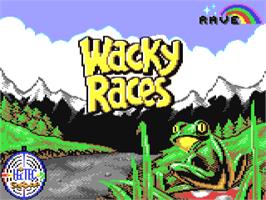 Title screen of Wacky Races on the Commodore 64.