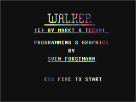 Title screen of Walker on the Commodore 64.