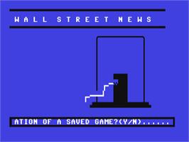 Title screen of Wall Street on the Commodore 64.
