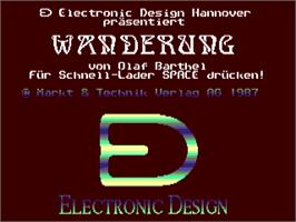 Title screen of Wanderung on the Commodore 64.