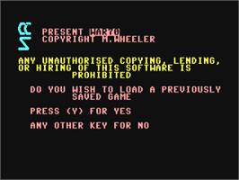 Title screen of War 70 on the Commodore 64.