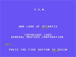 Title screen of War Lord Of Atlantis on the Commodore 64.
