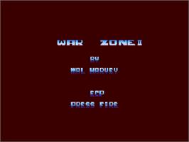Title screen of War Zone 2 on the Commodore 64.