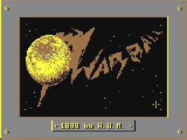 Title screen of Warball on the Commodore 64.