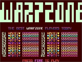 Title screen of Warpzone on the Commodore 64.