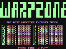 Title screen of Warpzone Remix on the Commodore 64.