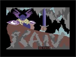 Title screen of Warriors of Ras Volume II: Kaiv on the Commodore 64.