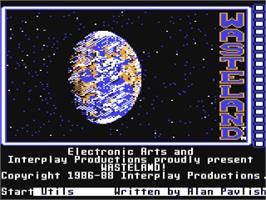Title screen of Wasteland on the Commodore 64.