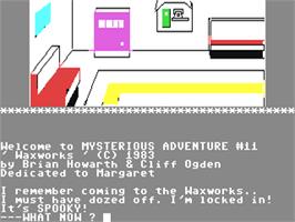 Title screen of Waxworks on the Commodore 64.