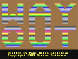 Title screen of Way Out on the Commodore 64.