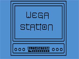 Title screen of Wega Station on the Commodore 64.