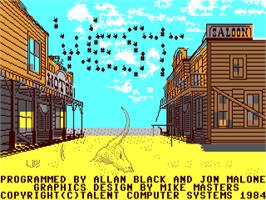 Title screen of West on the Commodore 64.