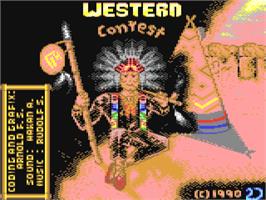 Title screen of Western Contest on the Commodore 64.