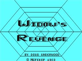 Title screen of Widow's Revenge on the Commodore 64.