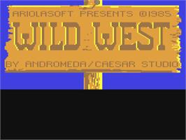 Title screen of Wild West on the Commodore 64.
