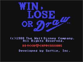 Title screen of Win, Lose Or Draw on the Commodore 64.