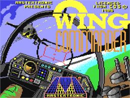 Title screen of Wing Commander on the Commodore 64.