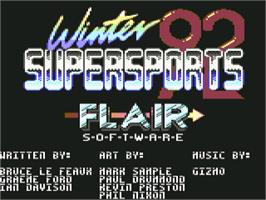 Title screen of Winter Supersports 92 on the Commodore 64.