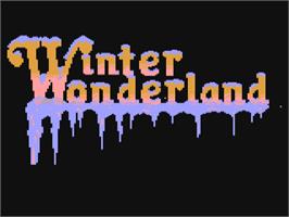 Title screen of Winter Wonderland on the Commodore 64.