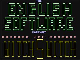 Title screen of Witchswitch on the Commodore 64.